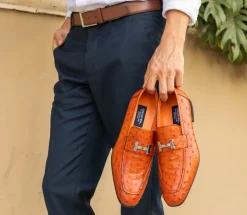 Corrente Ostrich Loafer Brandy