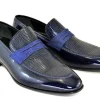 Corrente Patent Leather Penny Loafer Navy