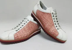 Corrente Printed Calfskin Lace-Up Oxford White