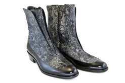Corrente Python Printed Calfskin Slip-On Boot Black