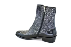 Corrente Python Printed Calfskin Slip-On Boot Black