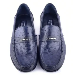 Corrente Style 3898 Ostrich Loafer Blue