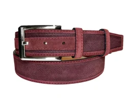 Corrente Suede Belt Burgundy