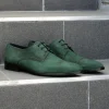 Corrente Suede Lace-Up Oxford Green