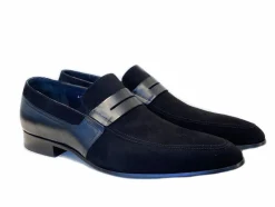 Corrente Suede Penny Loafer Black