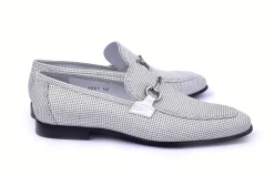 Corrente Textured Calfskin Slip-On Loafer White