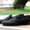 Corrente Woven Calfskin Slip-On Loafer Black