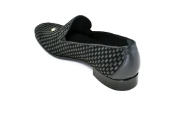 Corrente Woven Calfskin Slip-On Loafer Black