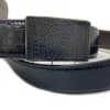Croco Embossed Calfskin Belt Black