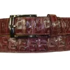 Crocodile Belt Burgundy