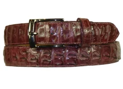 Crocodile Belt Burgundy