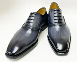 Daniel Burnished Calfskin Lace-Up Oxford Grey