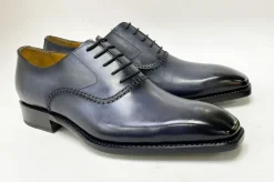 Daniel Burnished Calfskin Lace-Up Oxford Grey