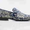 Embroidered Velvet Slip-On Loafer Sapphire