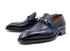Harry Lama Skin Slip-On Loafer Navy