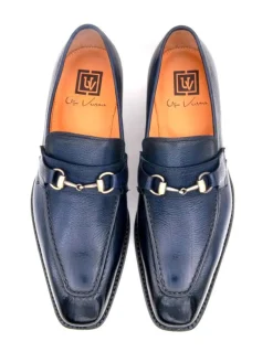 Harry Lama Skin Slip-On Loafer Navy