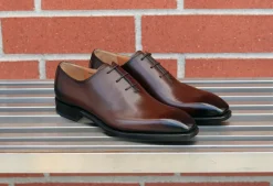 Jason Sr Burnished Calfskin Lace-Up Oxford Brown