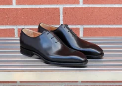 Jason Sr Burnished Calfskin Lace-Up Oxford Black