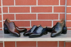 Jason Sr Burnished Calfskin Lace-Up Oxford Black