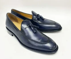 Jean Pierre Calfskin Tasseled Loafer Charcoal