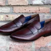 Jean Pierre Deerskin Penny Loafer Burgundy