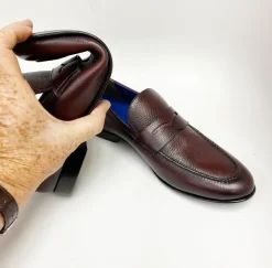 Jean Pierre Deerskin Penny Loafer Burgundy