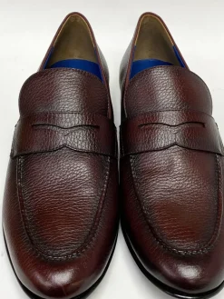 Jean Pierre Deerskin Penny Loafer Burgundy