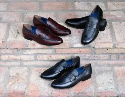 Jean Pierre Deerskin Penny Loafer Burgundy