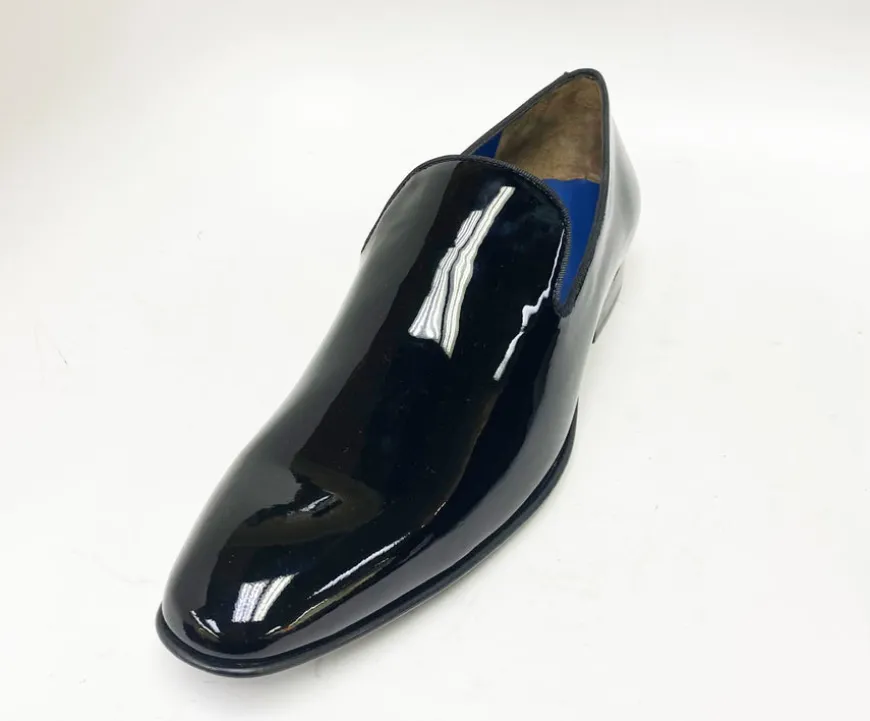 Jean Pierre Shiny Calfskin Venetian Loafer Black