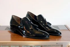 Jean Pierre Shiny Calfskin Tasseled Loafer Black