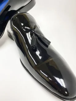 Jean Pierre Shiny Calfskin Tasseled Loafer Black