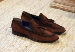 Jean Pierre Suede Tasseled Loafer Brown