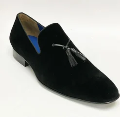 Jean Pierre Velvet Tasseled Loafer Black