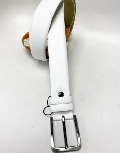 Leather Belt White