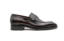 Lucas Burnished Calfskin Slip-On Loafer Brown