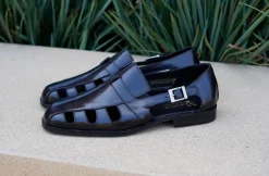 Maurice Calfskin Slip-On Sandal/Shoe Black