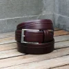 Maurice Stitched Leather Belt Brown