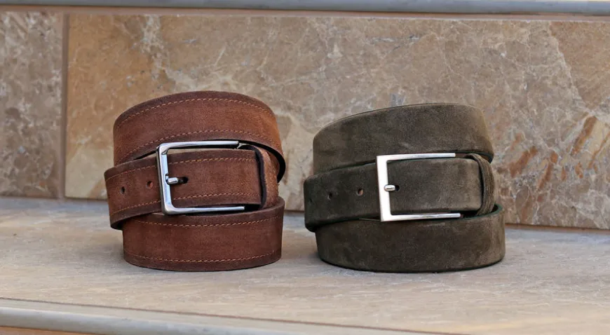Maurice Suede Belt Brown