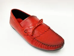 Maurice Supple Calfskin Slip-On Driving Moccasin Red