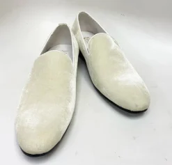 Maurice Velvet Venetian Loafer Bone
