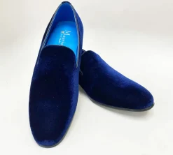 Maurice Velvet Venetian Loafer Navy