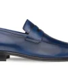 Mezlan Calfskin Penny Loafer Navy