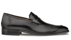 Mezlan Calfskin Penny Loafer Black