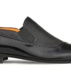 Mezlan Deerskin & Calfskin Slip-On Shoe Black