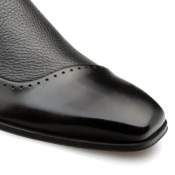 Mezlan Deerskin & Calfskin Slip-On Shoe Black