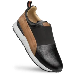 Mezlan Elastic Slip-On Sneaker Black
