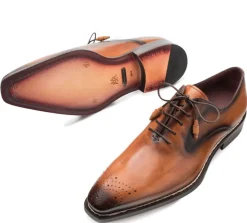 Mezlan Gavino Lace-Up Oxford Cognac