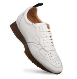 Mezlan "Gerardo" Deerskin Sneaker-White