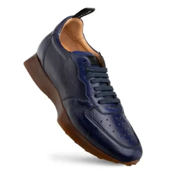Mezlan "Gerardo" Deerskin Sneaker-Blue