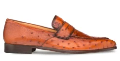 Mezlan Lisbon Ostrich Loafer Brandy